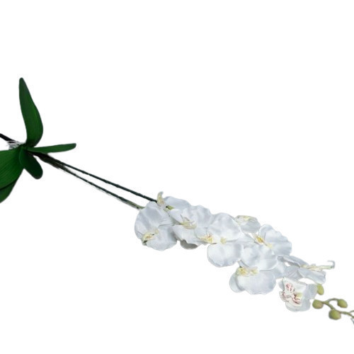80 cm fehér selyem orchidea