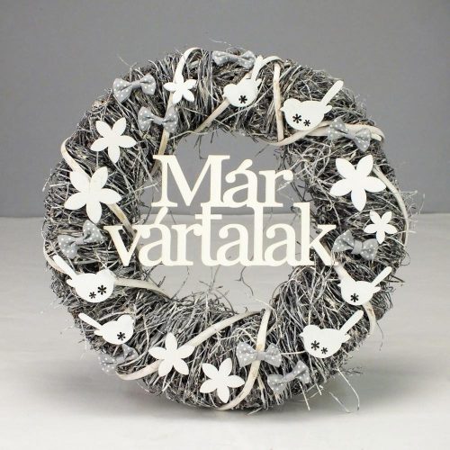 Ajtókopogtató "Már vártalak" 30cm