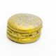 Arany macaron ezüst csillámmal 4 cm