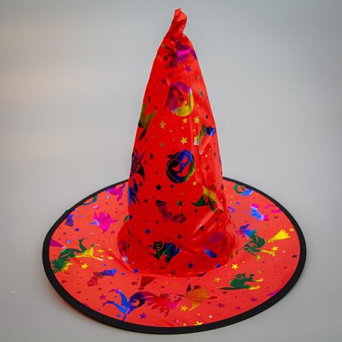 Boszorkány kalap piros 24 cm