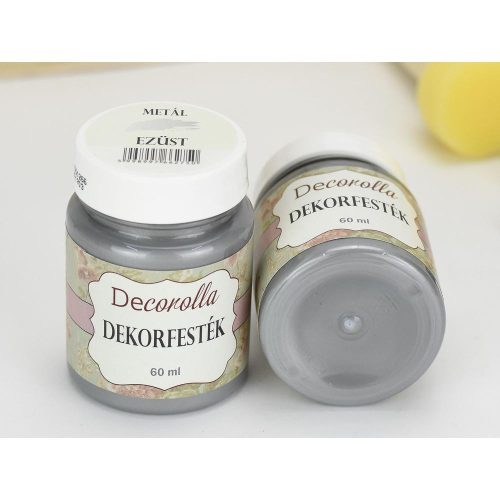 Decorolla metál dekorfesték 60ml ezüst