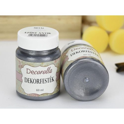 Decorolla metál dekorfesték 60ml antik ezüst