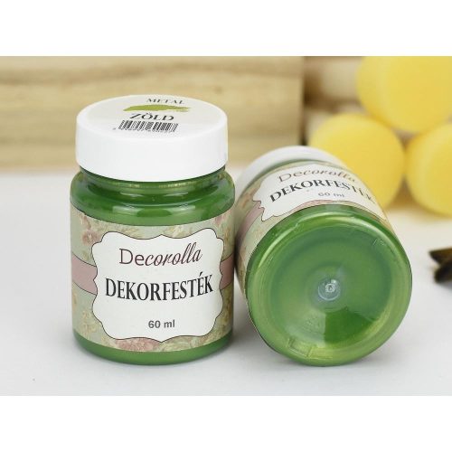 Decorolla metál dekorfesték 60ml  zöld