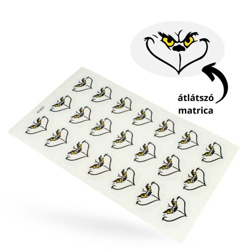 Matrica - Grincs arc átlátszó.. 21db/lap