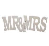 MR & MRS fehér betűk
