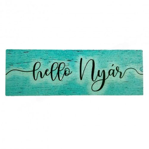 Fa tábla, "Hello nyár", 10x3,5 cm