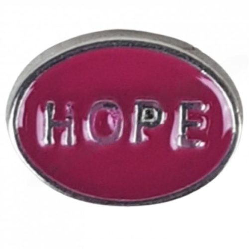 Mini charm, hope, bordó, 9 mm