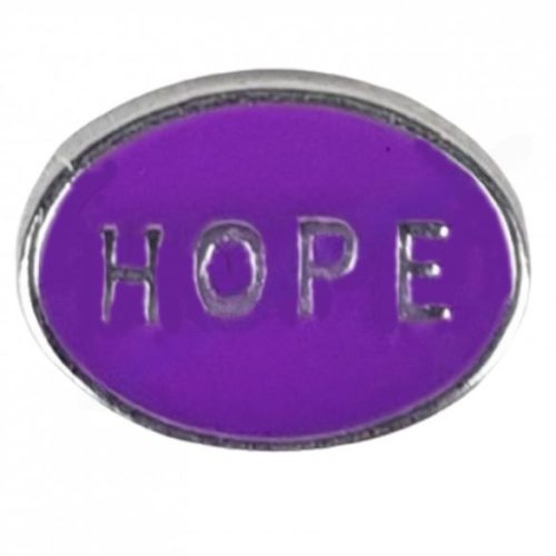 Mini charm, hope, lila, 9 mm