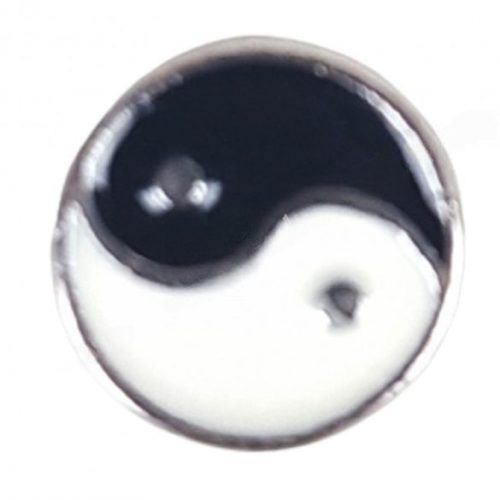 Mini charm, yin-yang, 9 mm