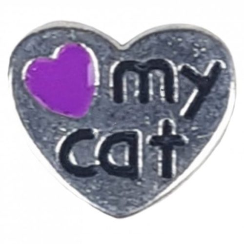 Mini charm, I love my cat, 9 mm