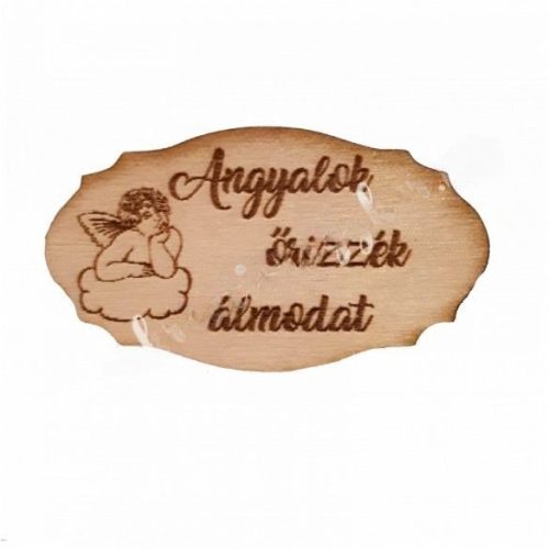 Táblácska Angyalok őrizzék álmodat, 7x4 cm, 5 darab/csomag